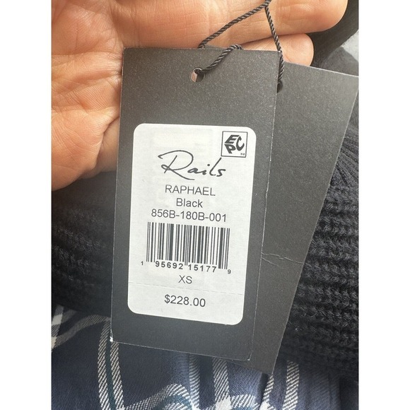 RAILS Raphael Sweater Back Tie Merino Wool Sz XS Coquette Mockneck Boxy … - Picture 6 of 10